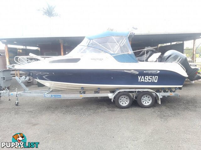 BAYSPORT BOATS 640 SPORT 1/2 CABIN 6.4M-175HP YAMAHA 4 STROKE AND TRAILER