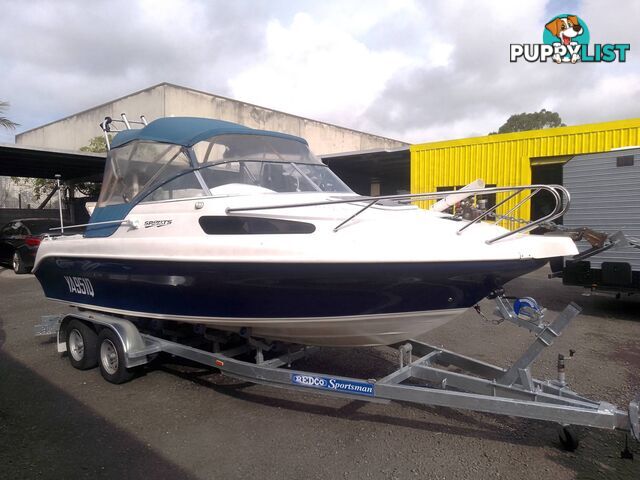 BAYSPORT BOATS 640 SPORT 1/2 CABIN 6.4M-175HP YAMAHA 4 STROKE AND TRAILER