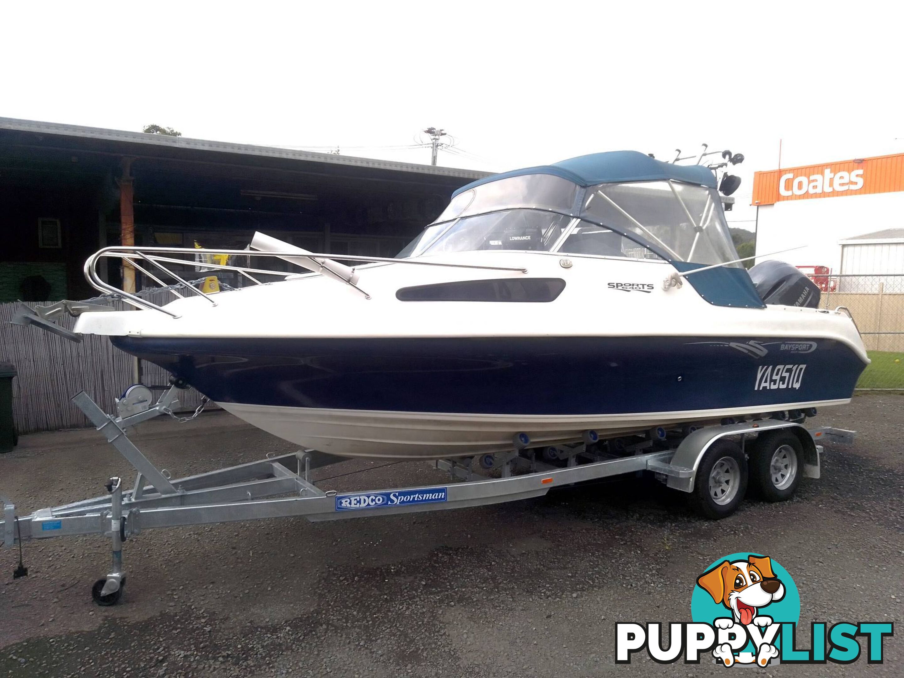 BAYSPORT BOATS 640 SPORT 1/2 CABIN 6.4M-175HP YAMAHA 4 STROKE AND TRAILER