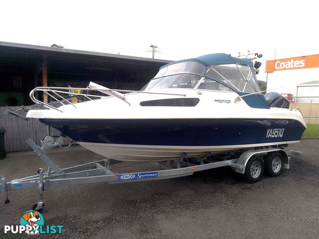 BAYSPORT BOATS 640 SPORT 1/2 CABIN 6.4M-175HP YAMAHA 4 STROKE AND TRAILER