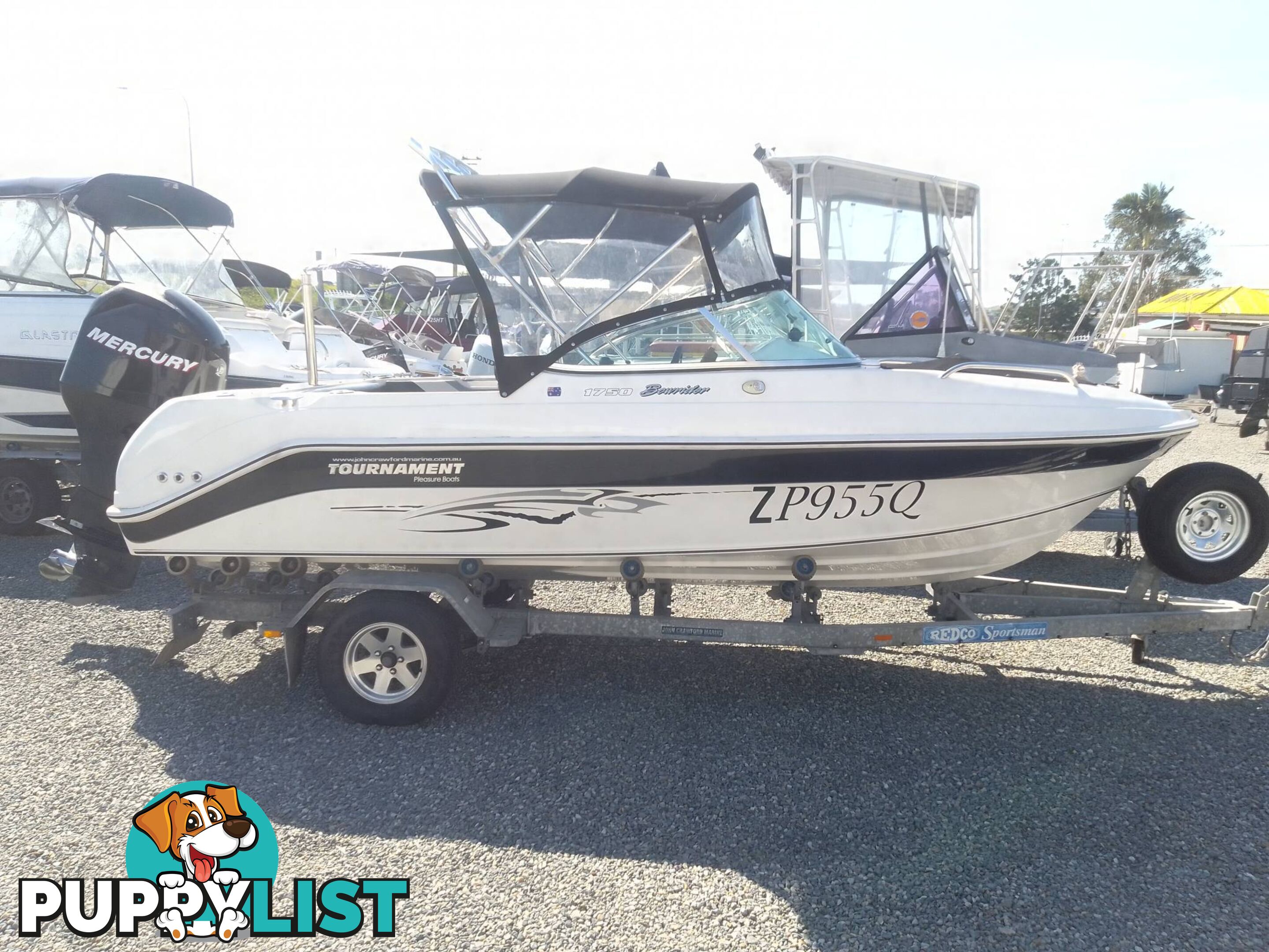 TOURNMENT 5.3M BOWRIDER 1750-115HP MERCURY 4 STROKE AND TRAILER