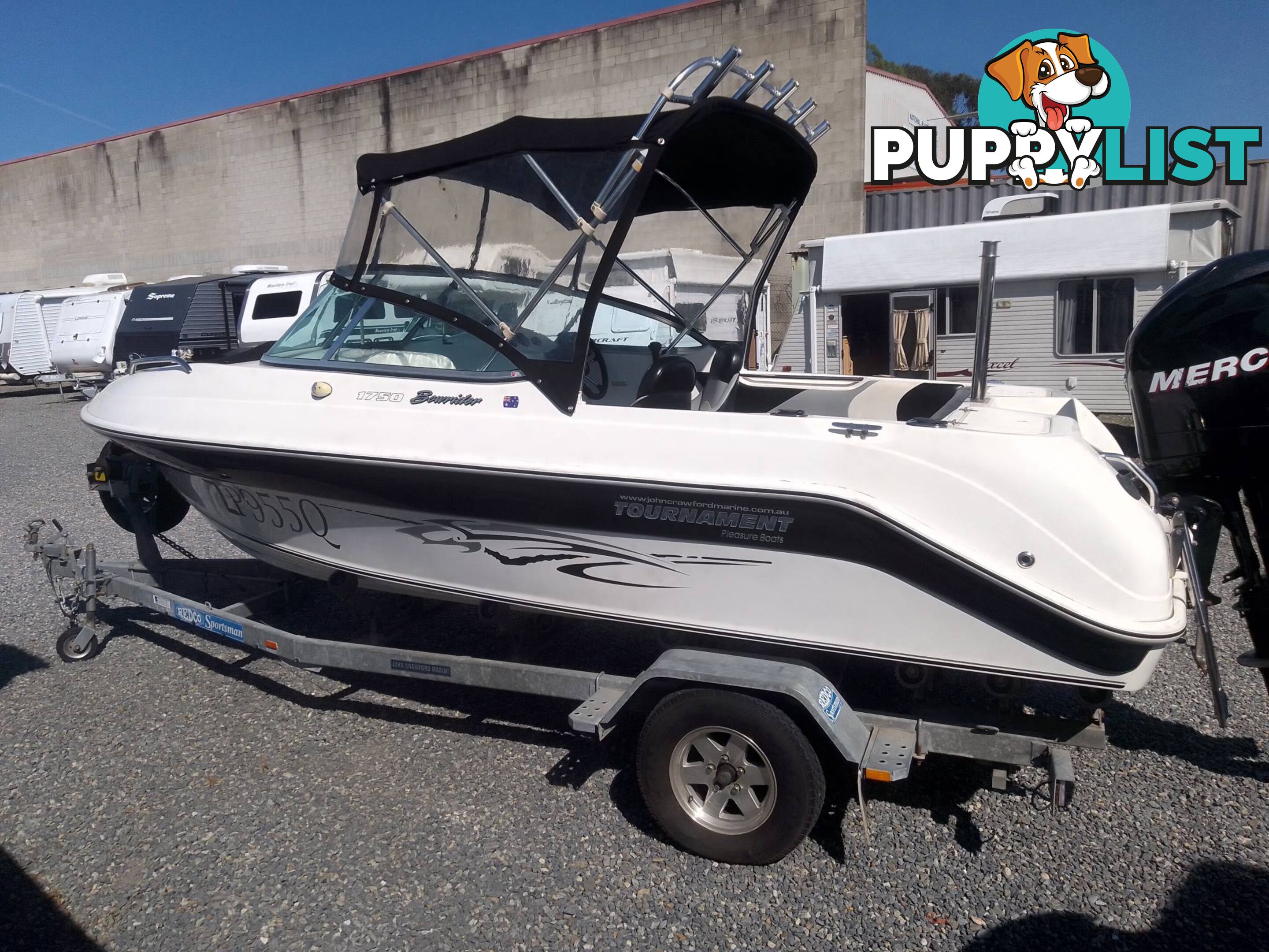 TOURNMENT 5.3M BOWRIDER 1750-115HP MERCURY 4 STROKE AND TRAILER