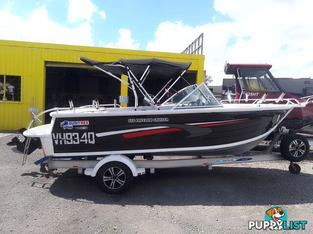 QUINTREX 570 FREEDOM CRUISER BOWRIDER-MERCRUISER 3.0L MPI 135HP STERNDRIVE AND TRAILER