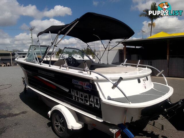 QUINTREX 570 FREEDOM CRUISER BOWRIDER-MERCRUISER 3.0L MPI 135HP STERNDRIVE AND TRAILER