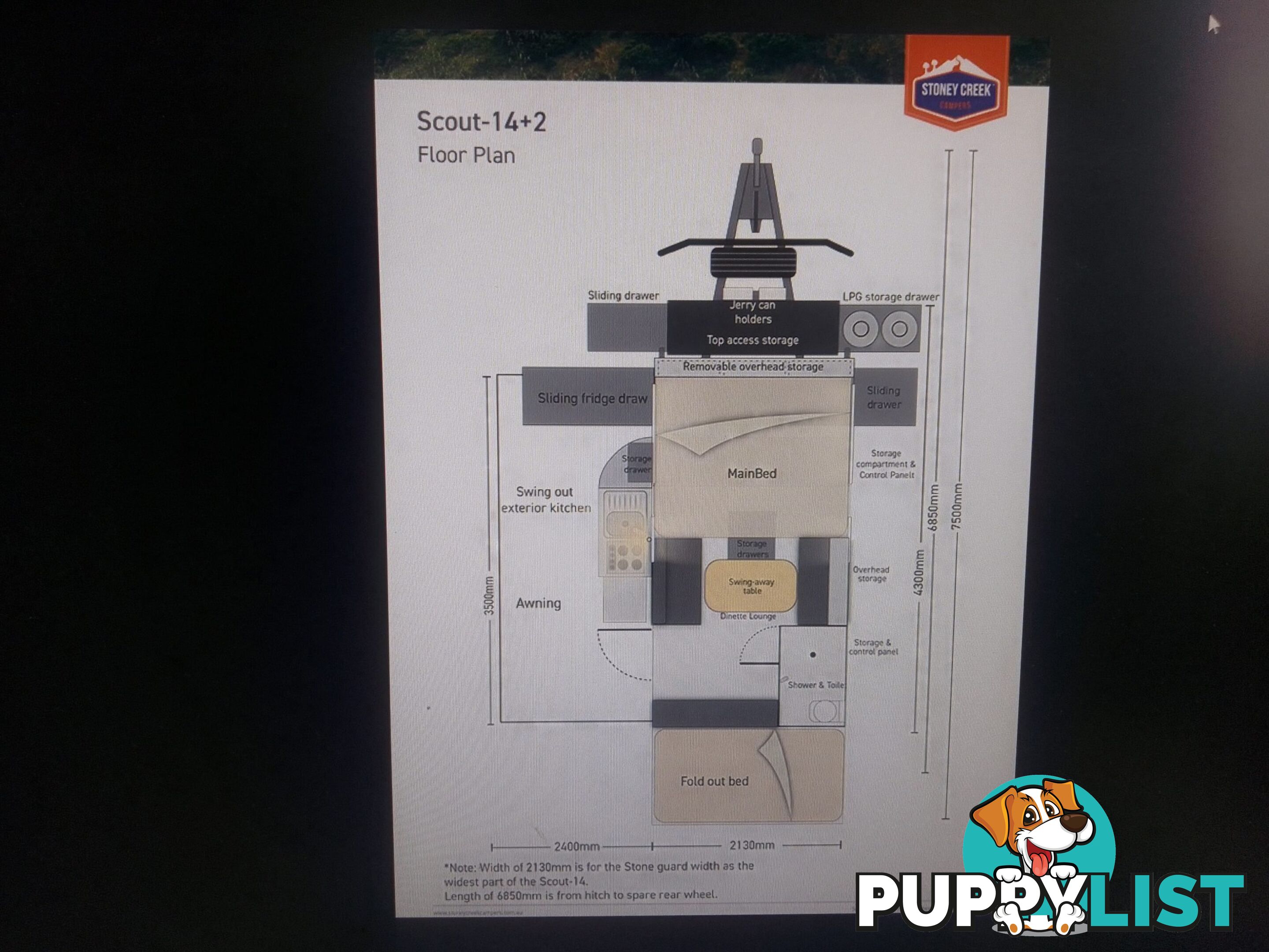 USED 2022 STONEY CREEK SCOUT 14+2 HYBRID OFF ROAD CARAVAN