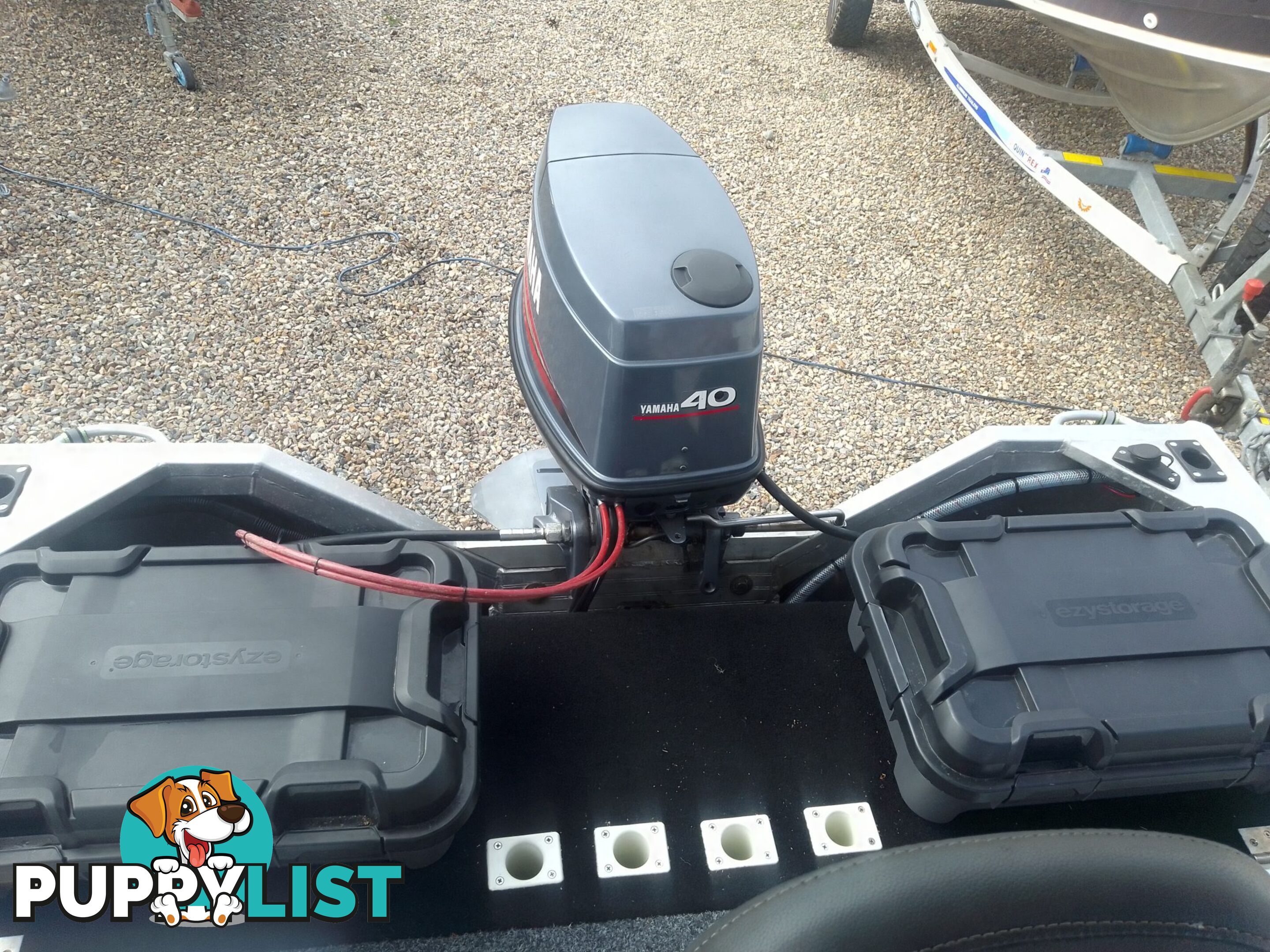 USED 2018 QUINTREX 390 OUTBACK EXPLORER CENTRE CONSOLE OPEN DINGHY WITH A 40HP YAMAHA 3 CYLINDER OUTBOARD MOTOR ON A 2018 MODEL TELWATER TRAILER