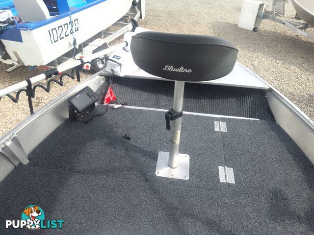 USED 2018 QUINTREX 390 OUTBACK EXPLORER CENTRE CONSOLE OPEN DINGHY WITH A 40HP YAMAHA 3 CYLINDER OUTBOARD MOTOR ON A 2018 MODEL TELWATER TRAILER