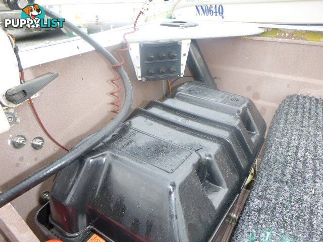 SAVAGE OPEN DINGHY-15HP JOHNSON OUTBOARD- TRAILER