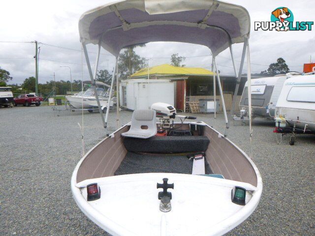 SAVAGE OPEN DINGHY-15HP JOHNSON OUTBOARD- TRAILER