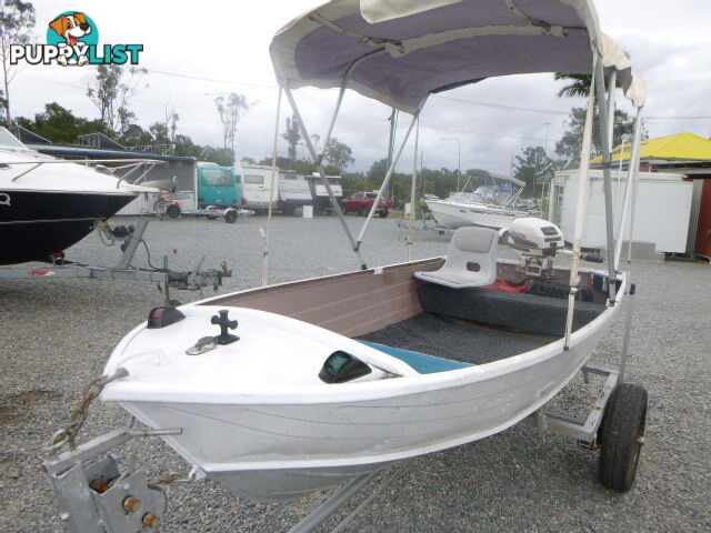 SAVAGE OPEN DINGHY-15HP JOHNSON OUTBOARD- TRAILER