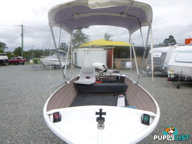 SAVAGE OPEN DINGHY-15HP JOHNSON OUTBOARD- TRAILER