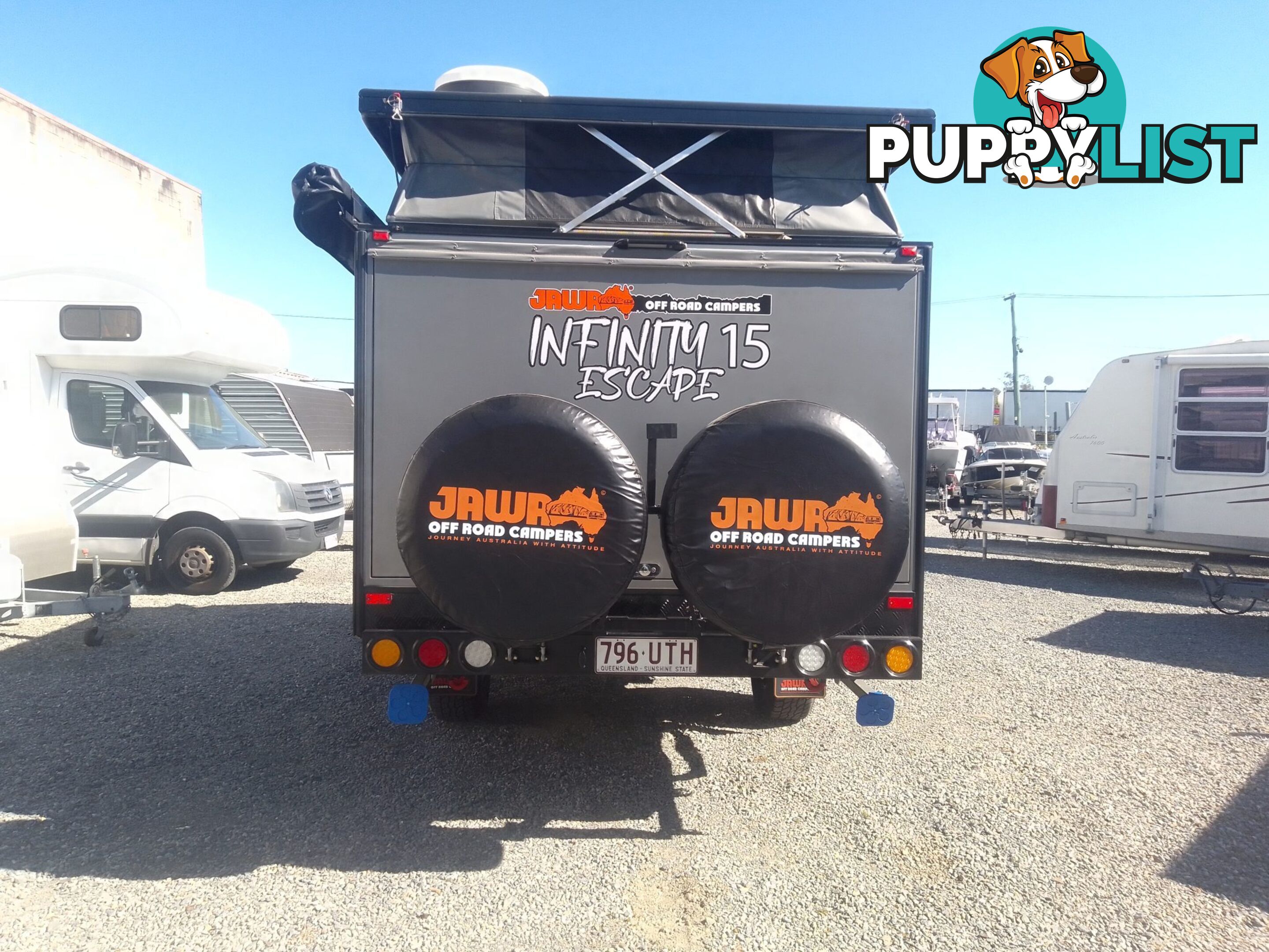USED 2023 JAWA INFINITY 15 ESCAPE HYBRID SINGLE AXLE OFF ROAD CARAVAN