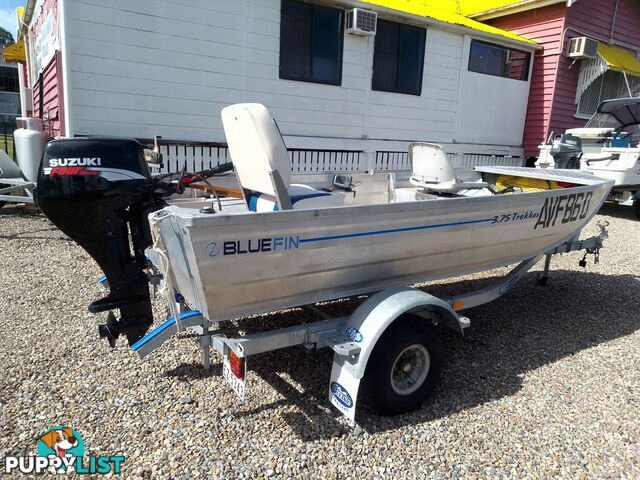 BLUE FIN ALUMINIUM TREKKER 375 DINGHY-15HP SUZUKI AND TRAILER