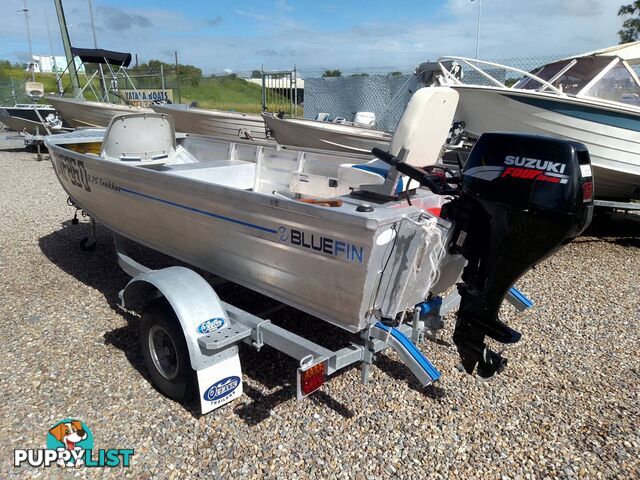 BLUE FIN ALUMINIUM TREKKER 375 DINGHY-15HP SUZUKI AND TRAILER