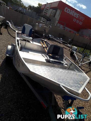 BLUE FIN ALUMINIUM TREKKER 375 DINGHY-15HP SUZUKI AND TRAILER