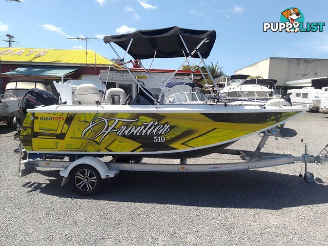 QUINTREX FRONTIER 510 CENTRE CONSOLE 5.1M RUNABOUT-MERCURY PRO 115HP 4 STROKE AND ALLOY TRAILER