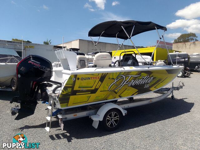 QUINTREX FRONTIER 510 CENTRE CONSOLE 5.1M RUNABOUT-MERCURY PRO 115HP 4 STROKE AND ALLOY TRAILER