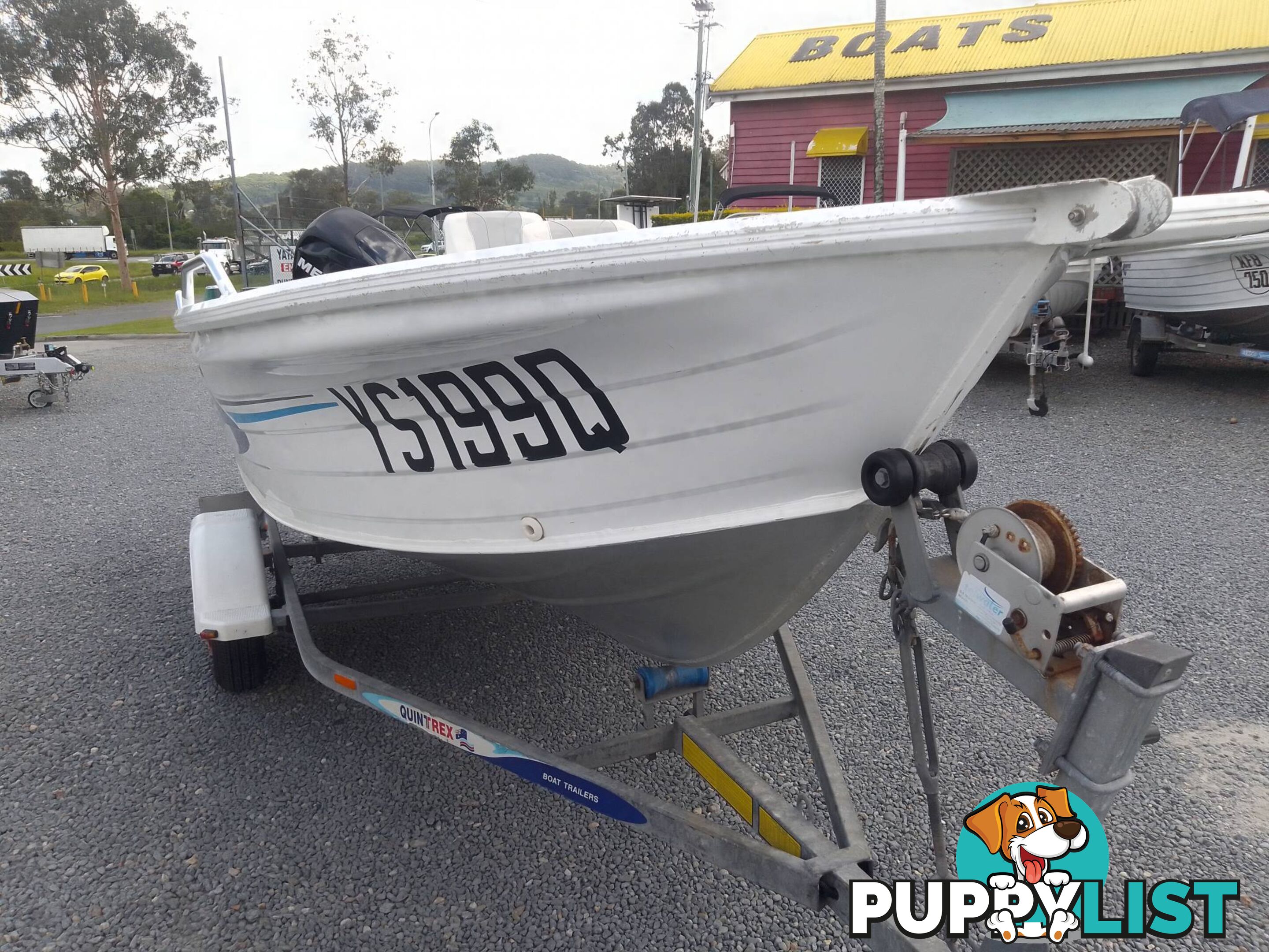 QUINTREX TOP ENDER 430 RUNABOUT-MERCURY 40HP 4 STROKE AND TRAILER