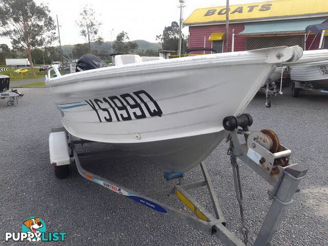 QUINTREX TOP ENDER 430 RUNABOUT-MERCURY 40HP 4 STROKE AND TRAILER