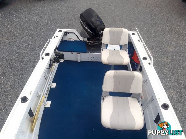 QUINTREX TOP ENDER 430 RUNABOUT-MERCURY 40HP 4 STROKE AND TRAILER