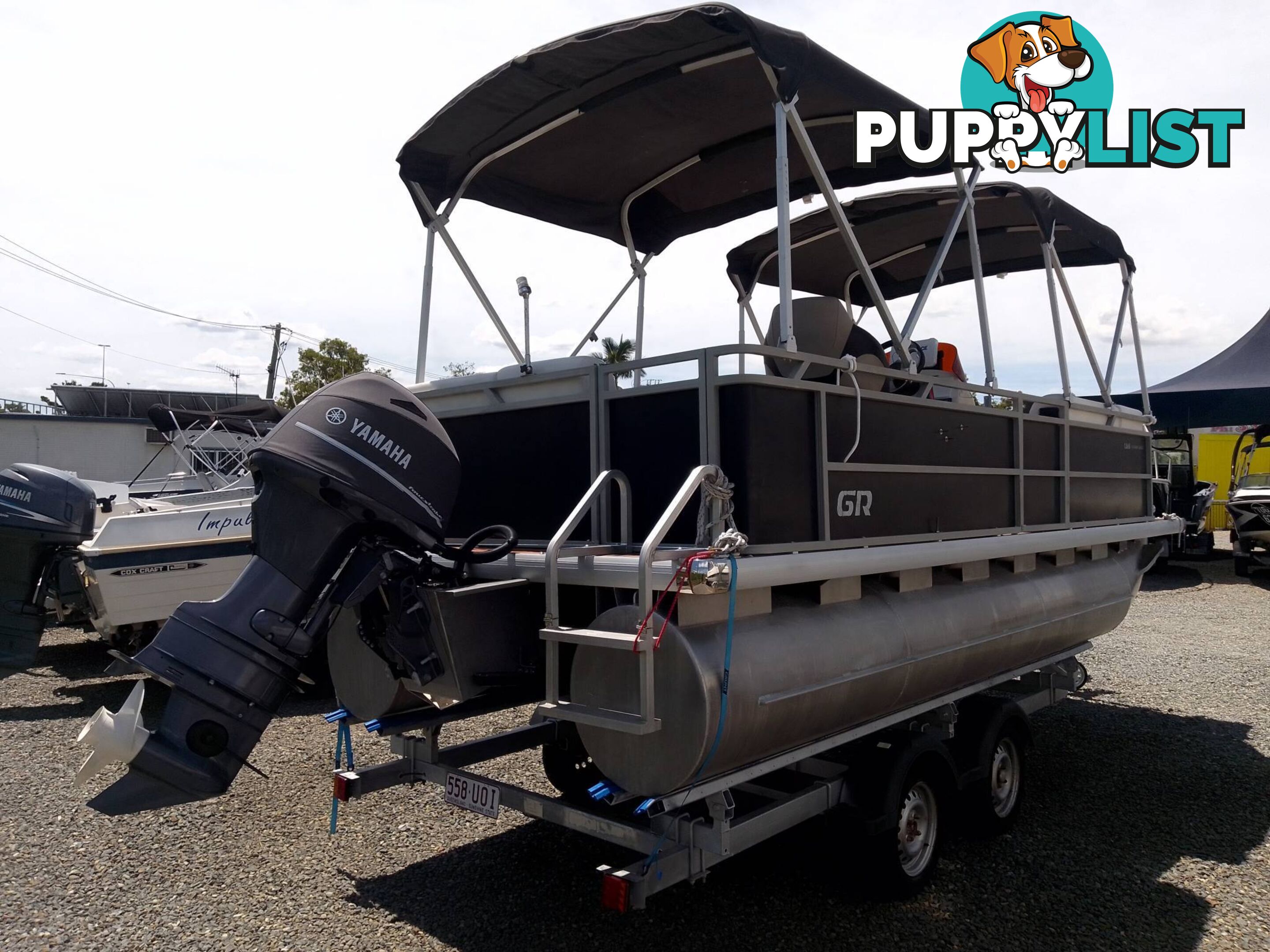 5.8M SUNNER ALUMINIUM PONTOON BOAT-YAMAHA 70HP 4 STROKE AND TRAILER