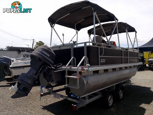 5.8M SUNNER ALUMINIUM PONTOON BOAT-YAMAHA 70HP 4 STROKE AND TRAILER