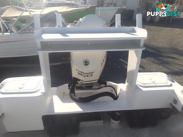 USED 2012 BONITO 560 CENTRE CONSOLE WITH A 2016 150HP EVINRUDE ETEC OUTBOARD ON A 2016 MAYFAIR MARINE DUAL AXLE TRAILER