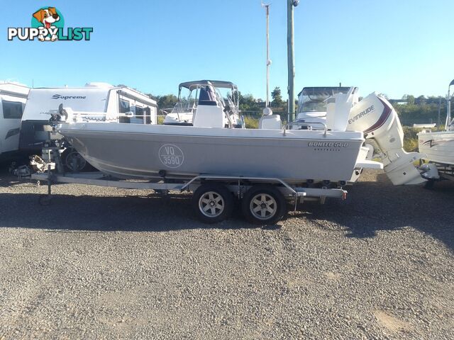 USED 2012 BONITO 560 CENTRE CONSOLE WITH A 2016 150HP EVINRUDE ETEC OUTBOARD ON A 2016 MAYFAIR MARINE DUAL AXLE TRAILER