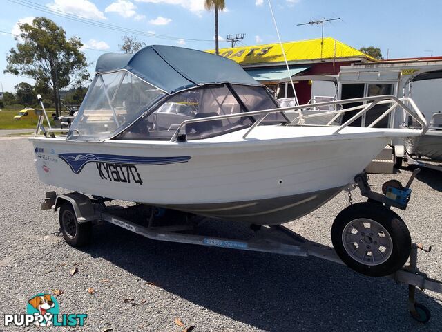 QUINTREX ESCAPE 455 RUNABOUT-50HP YAMAHA 2 STROKE AND TRAILER