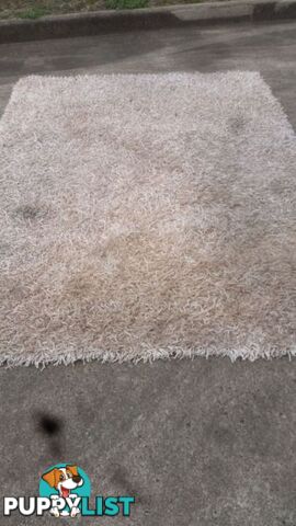 LARGE BEIGE SHAG RUG