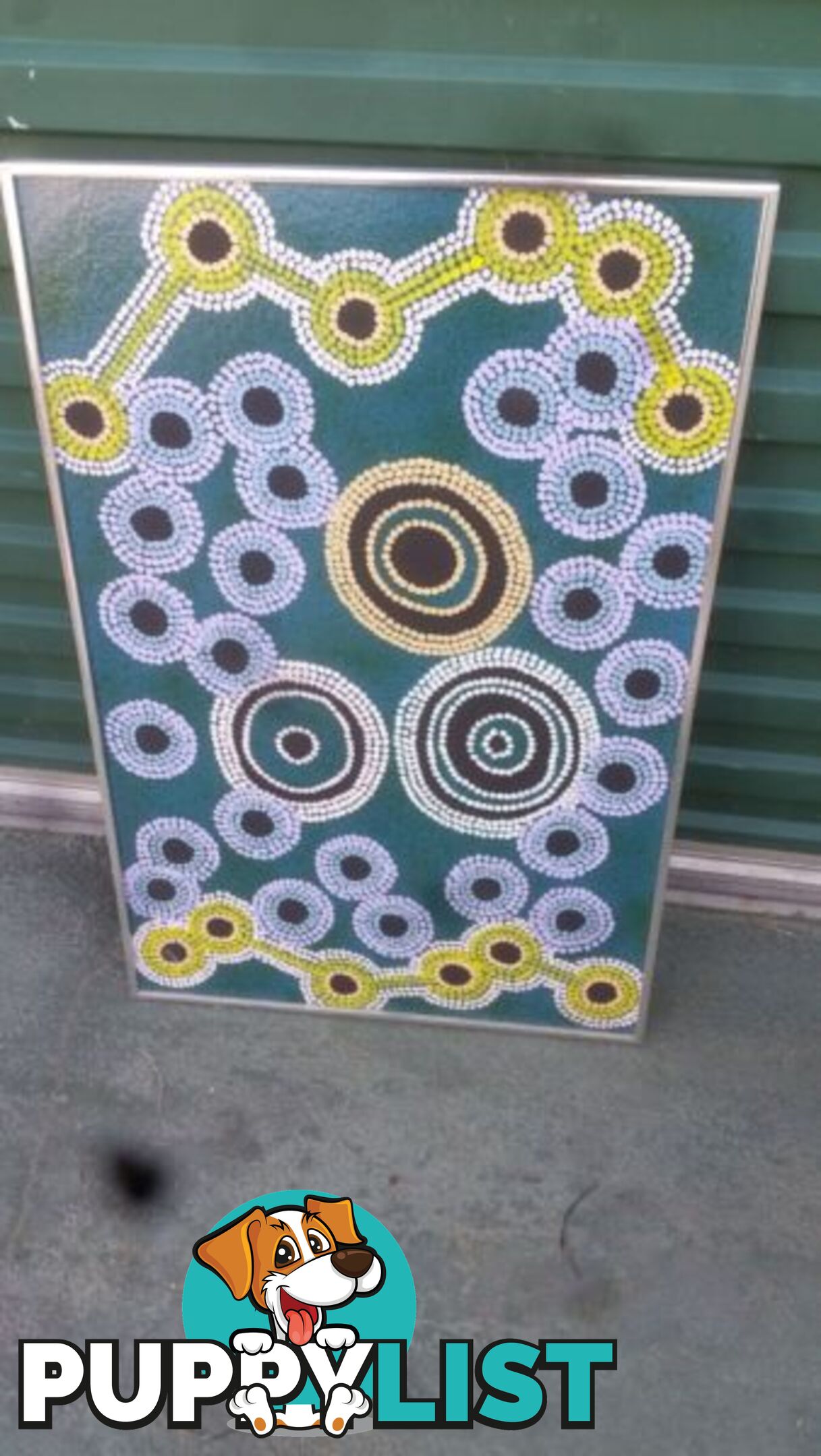 ABORIGINAL DOT PAINTING FRAMED