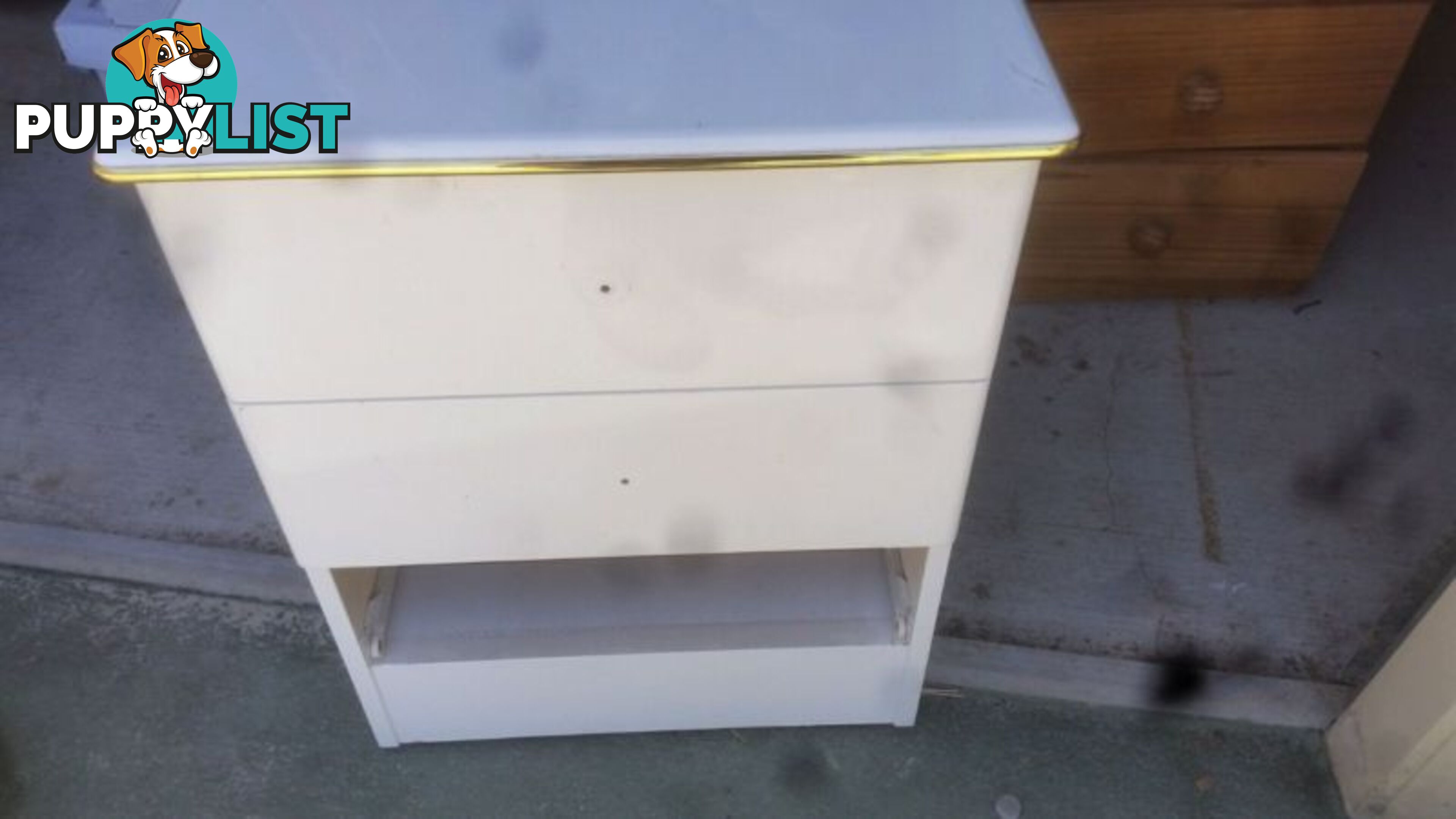 DRAWERS BEDSIDE WHITE MELAMINE