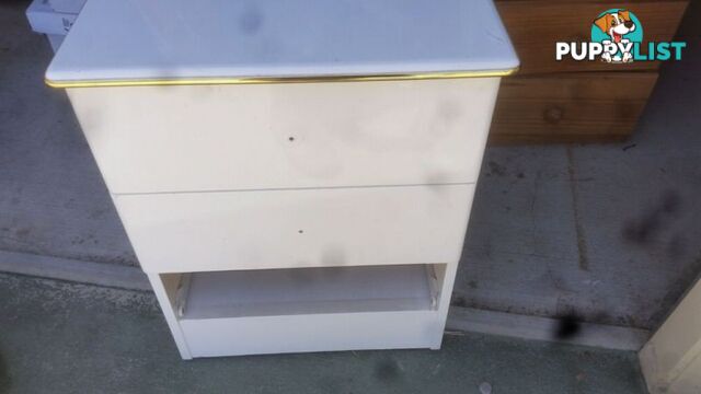 DRAWERS BEDSIDE WHITE MELAMINE