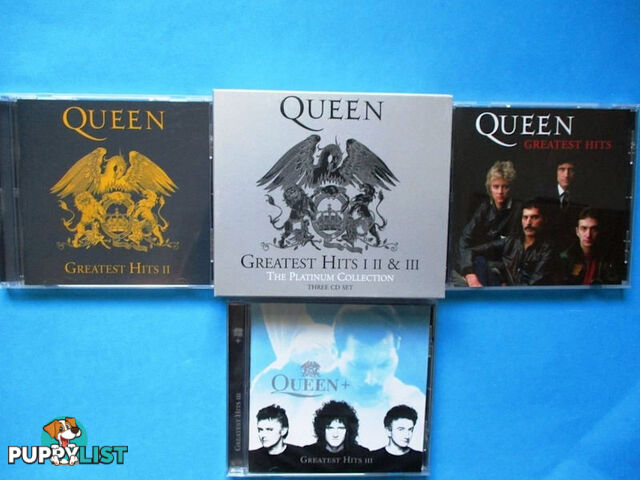 Queens Greatest Hits Platinum Collection VOL 1 2 3 Mint Cond-Woodcroft