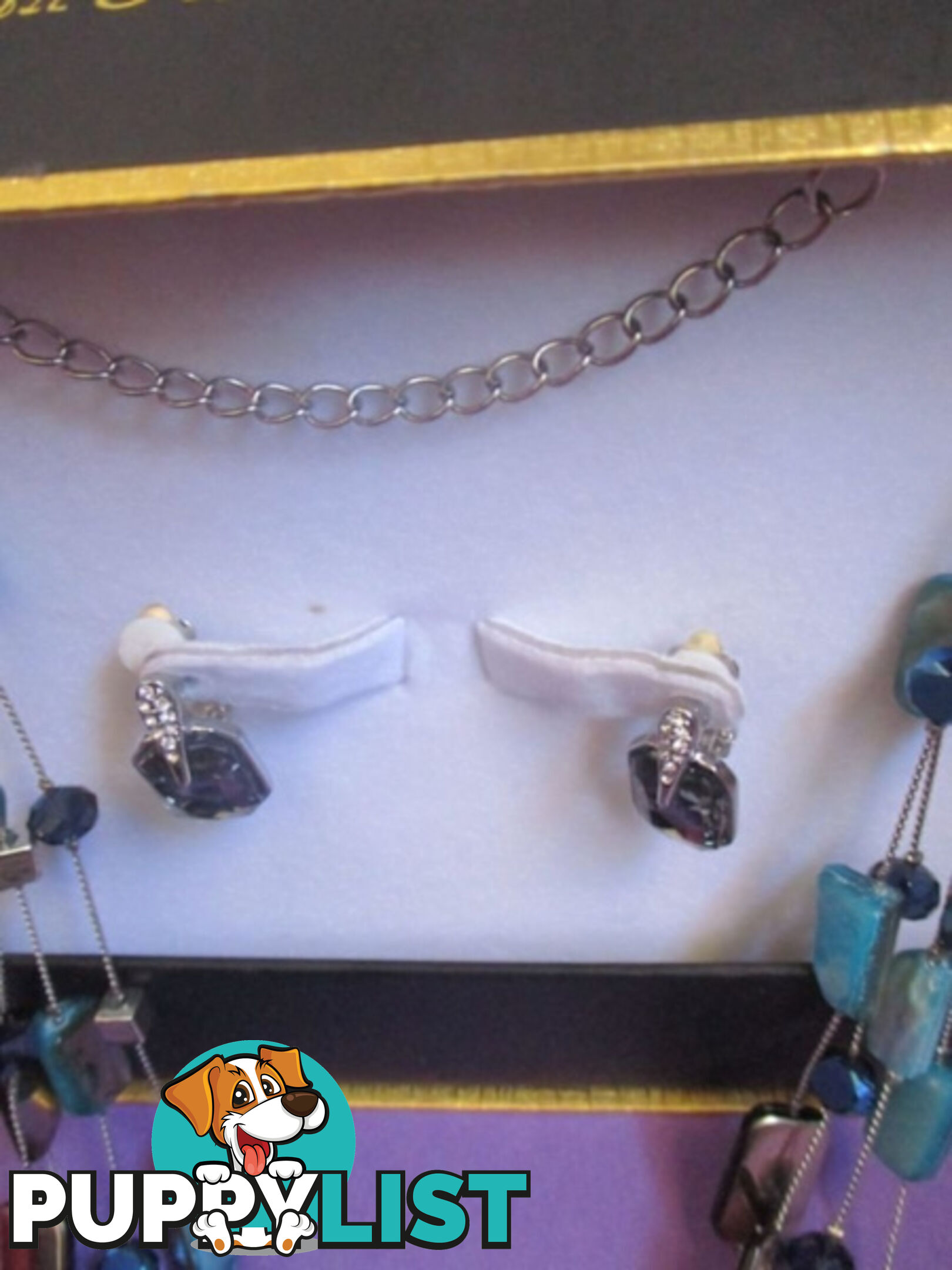 Womens Jewelry Necklace & Clip On Earrings Fifth Ave Collection-NEW