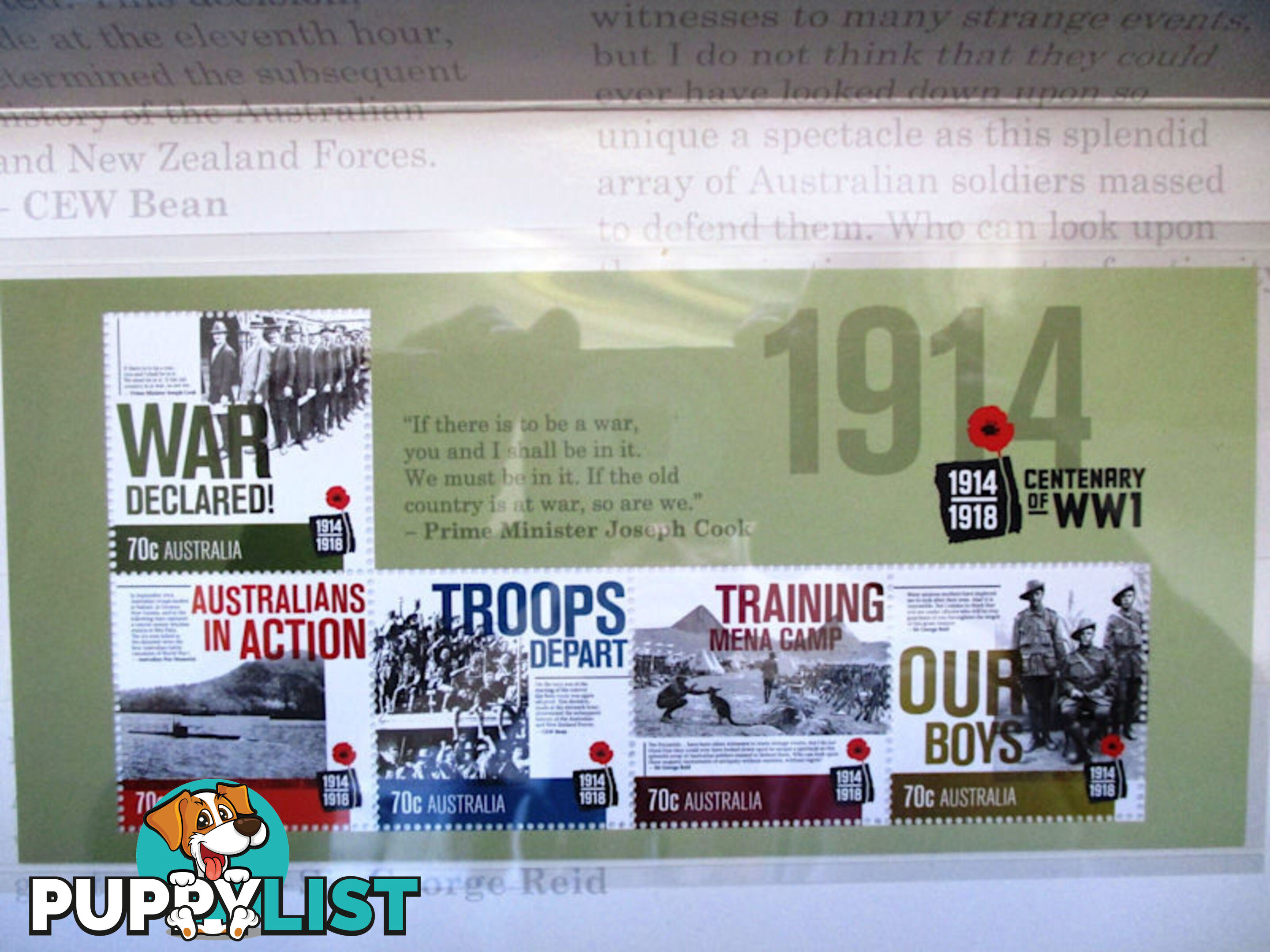 Stamp Booklet-1914 Centenary Of WW1-Woodcroft