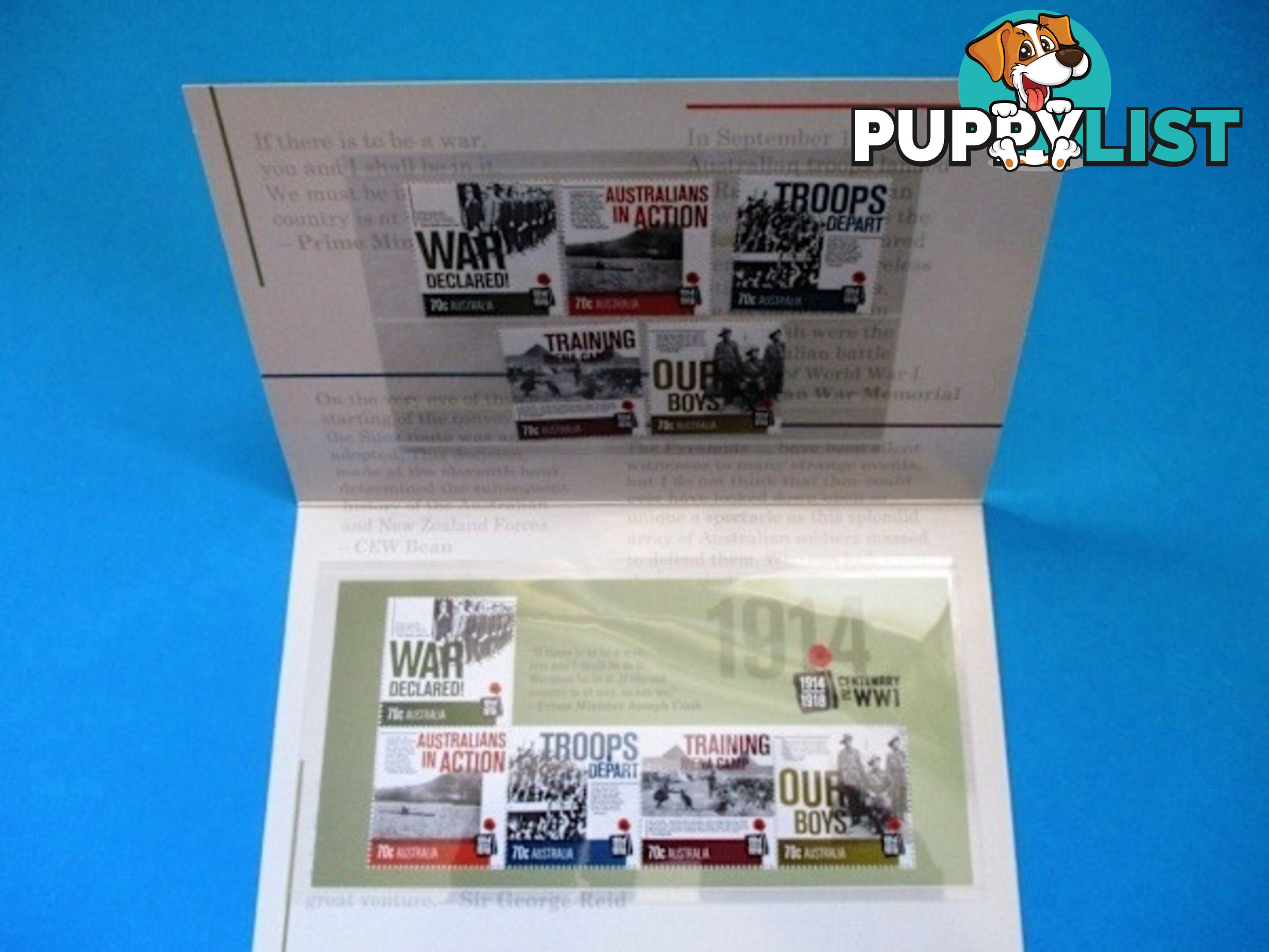 Stamp Booklet-1914 Centenary Of WW1-Woodcroft