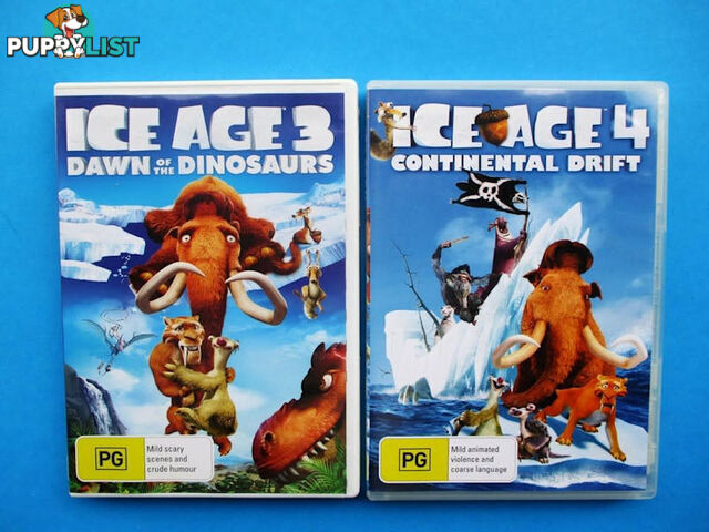 Childrens/Kids Dvds Ice Age $2ea-Woodcroft Or Clarence Gardens