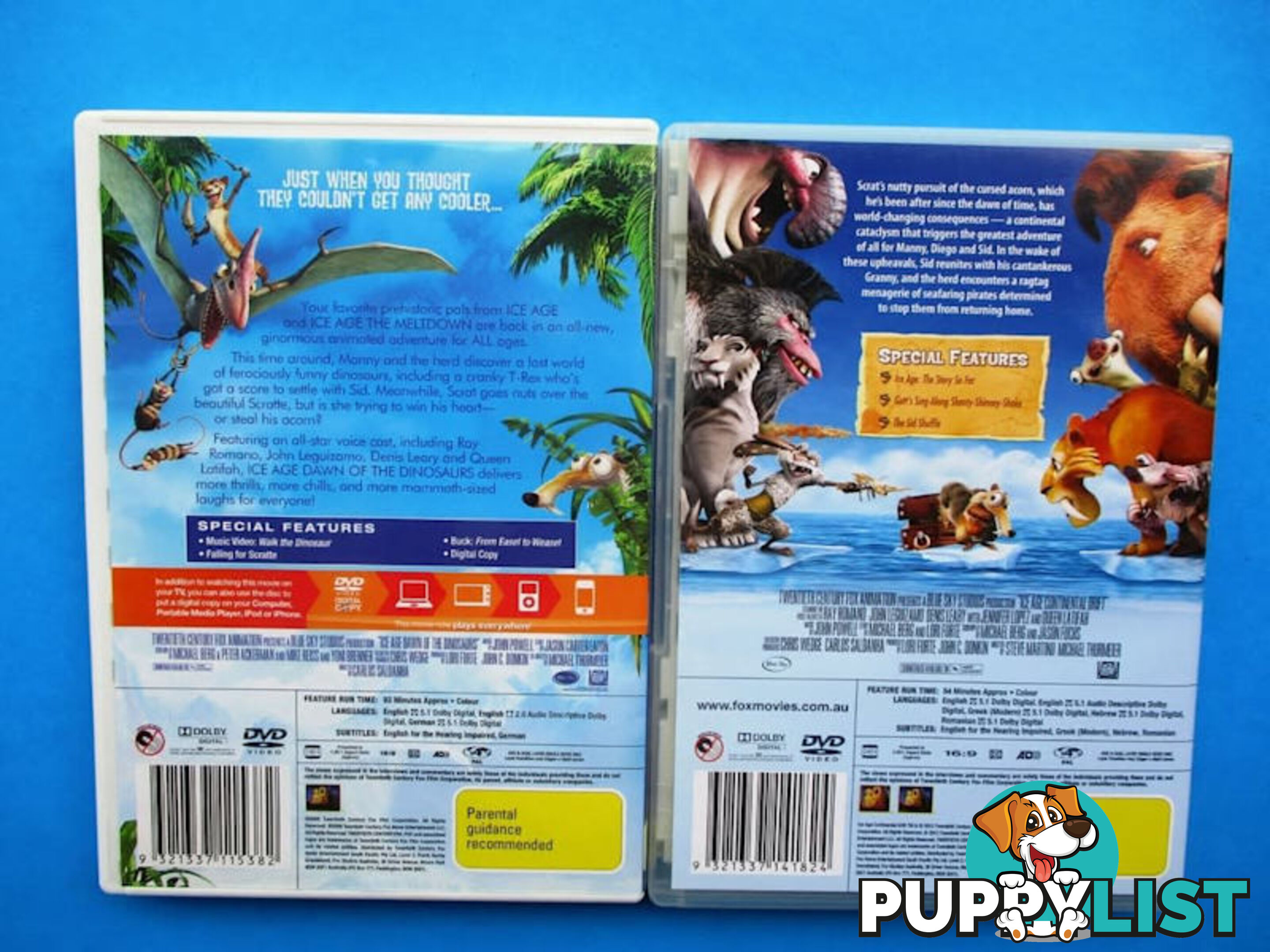 Childrens/Kids Dvds Ice Age $2ea-Woodcroft Or Clarence Gardens
