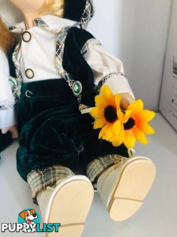 Porcelain Dolls Sold As A Pair Only Excellent Condition-Woodcroft