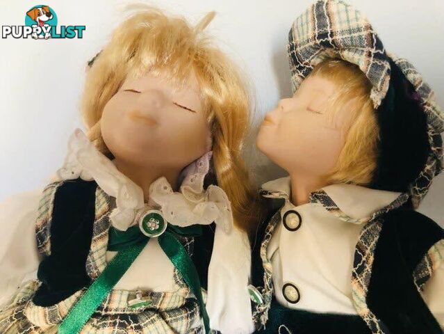 Porcelain Dolls Sold As A Pair Only Excellent Condition-Woodcroft
