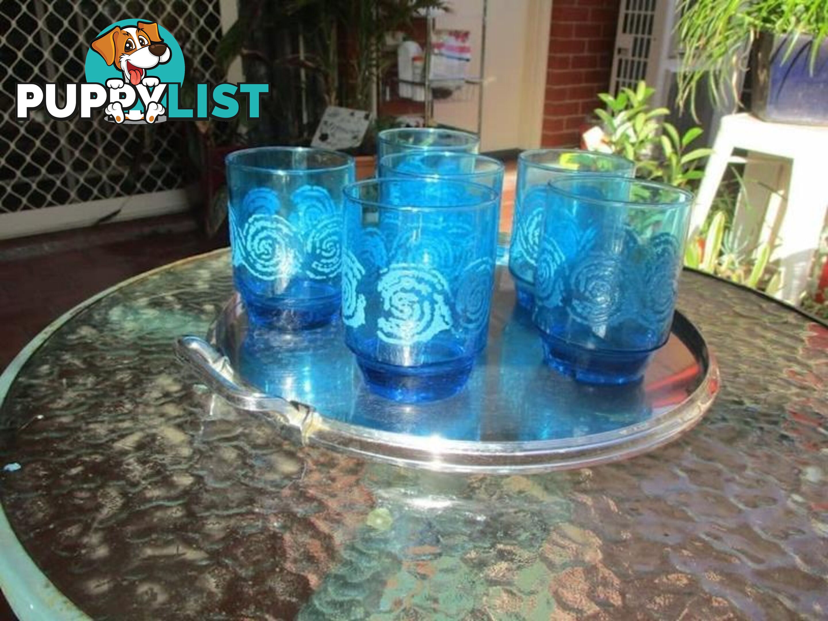 6 Glass Tumblers Imported From South Africa-Woodcroft