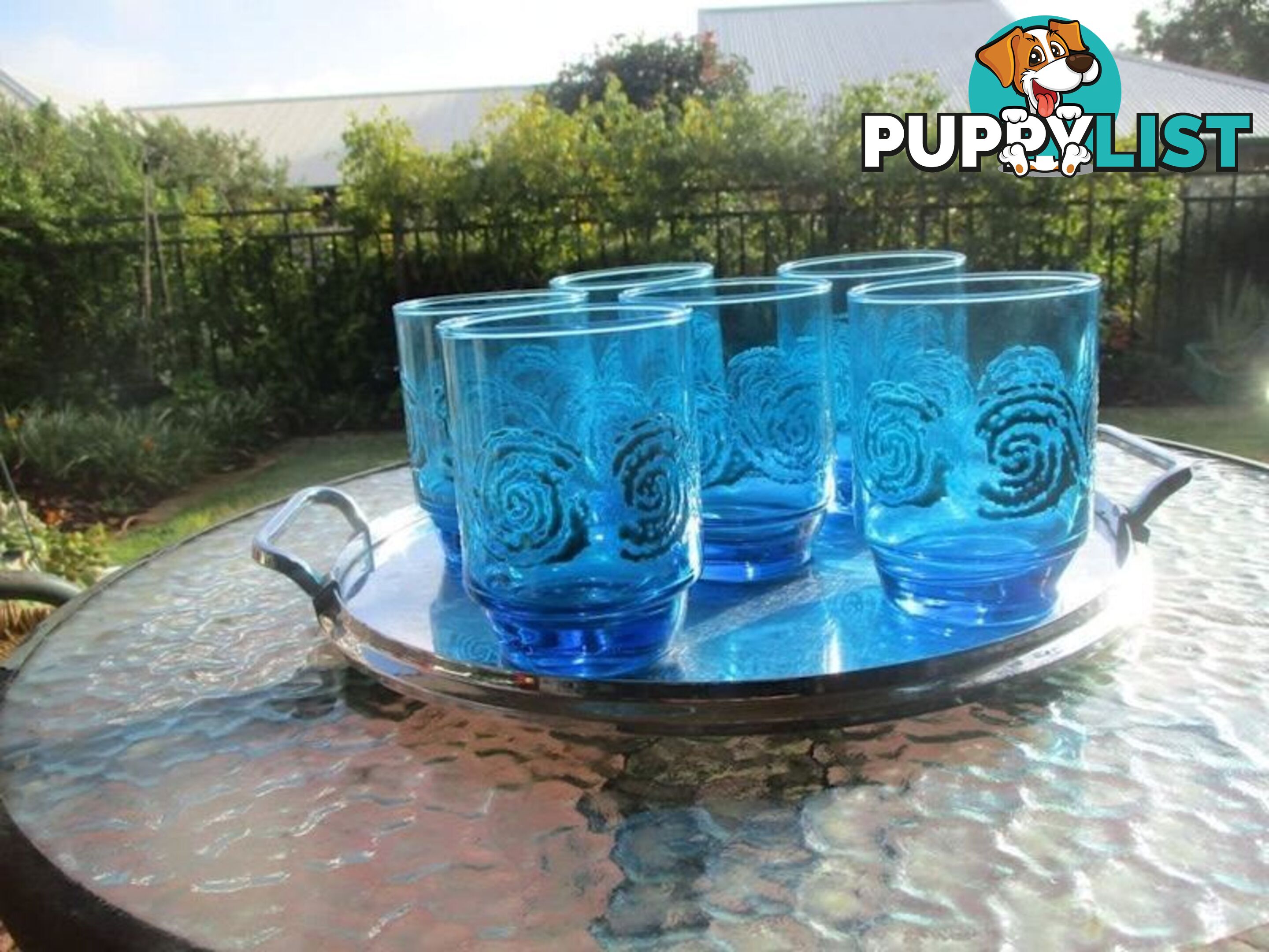 6 Glass Tumblers Imported From South Africa-Woodcroft