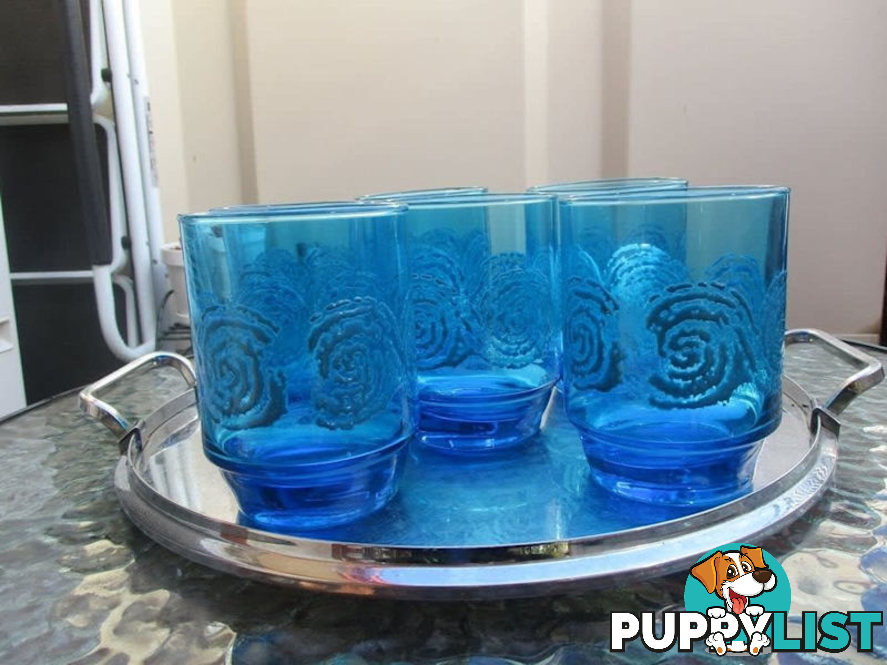 6 Glass Tumblers Imported From South Africa-Woodcroft