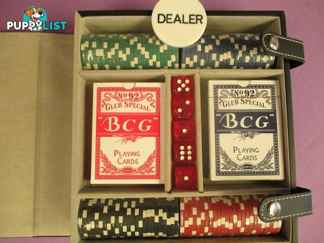 Rare Vintage Vax Playing Cards And Chip Set ''NEW' 'Woodcroft