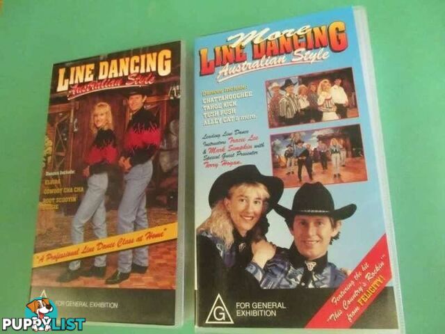 VHS Line Dancing Cassettes New & Preowned $10 For Both-Woodcroft