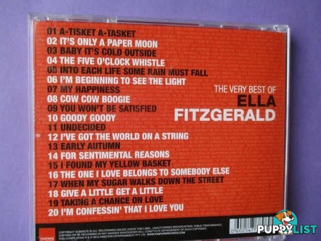 Ella Fitzgerald Cds Mint Condition $5ea-Woodcroft