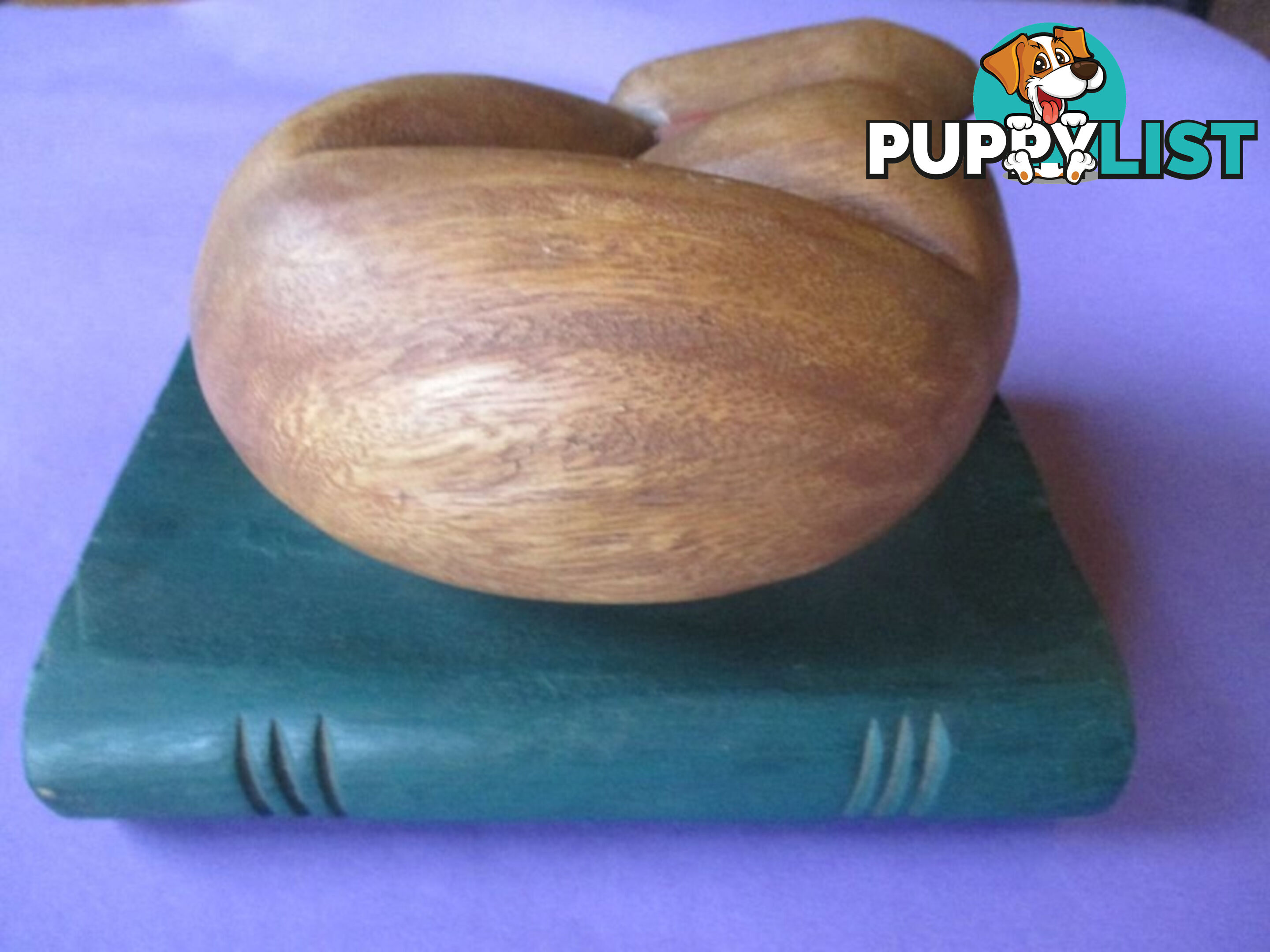 Sleeping Cat Wooden Bookend-Woodcroft