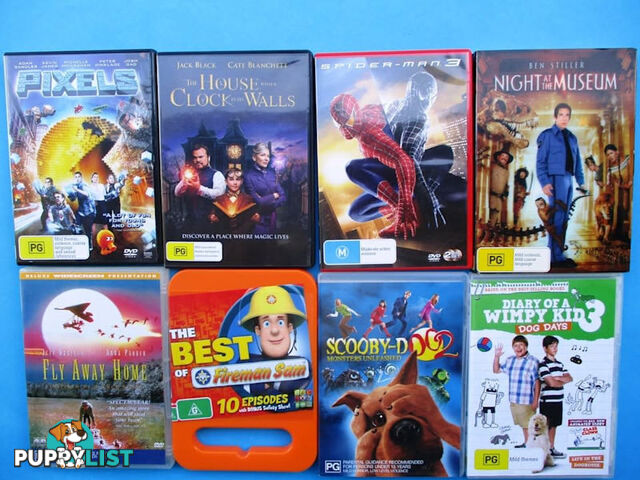 Childrens/Kids Asst Dvds $2ea-Woodcroft Or Clarence Gardens Lot 2