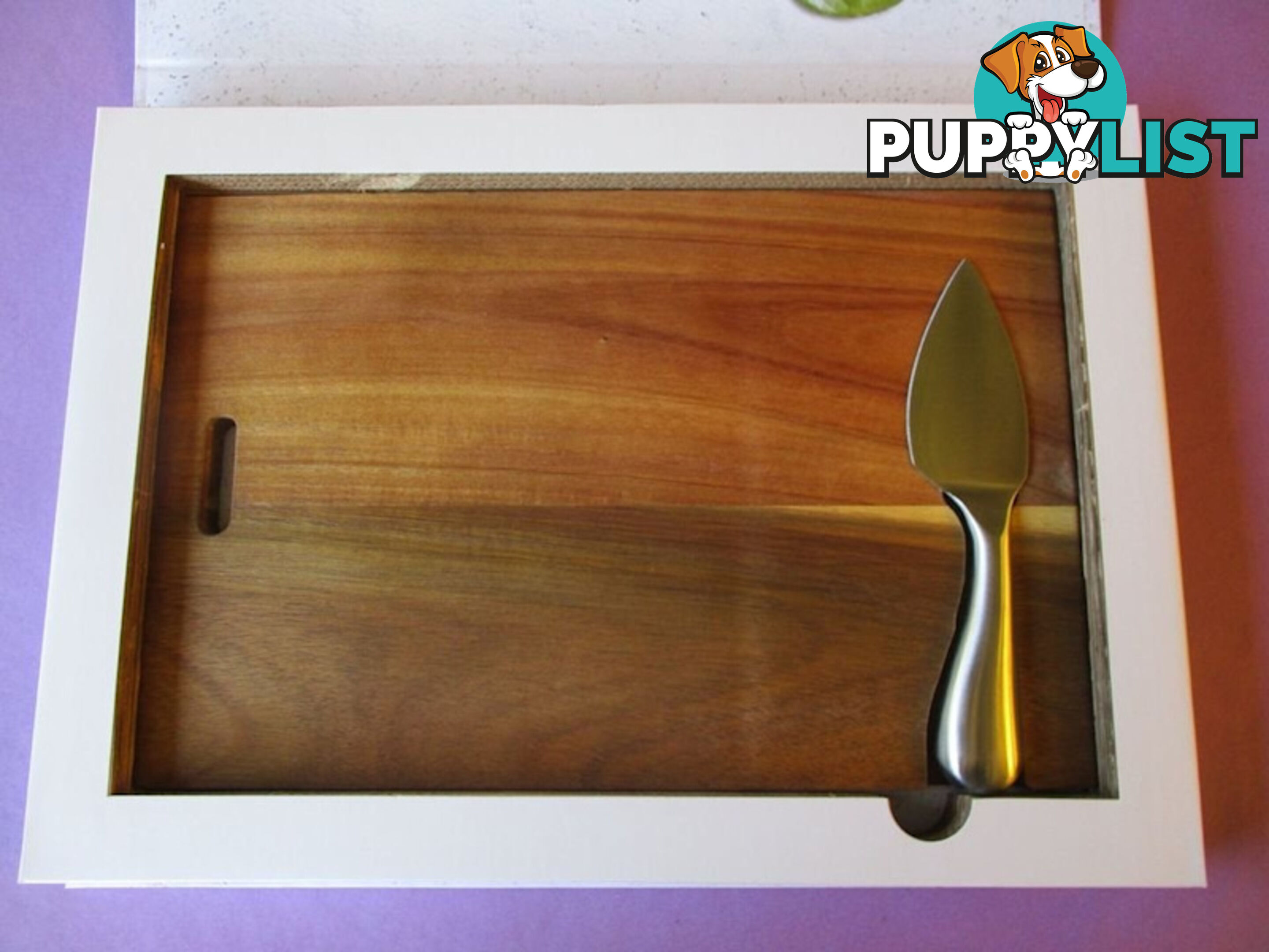 Brand New Epicurean 20x30cm Rect. Cheese Board & Knife-Woodcroft